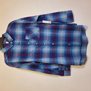 MENS BP HEAVY PLAID BUTTON DOWN SHIRT - XS